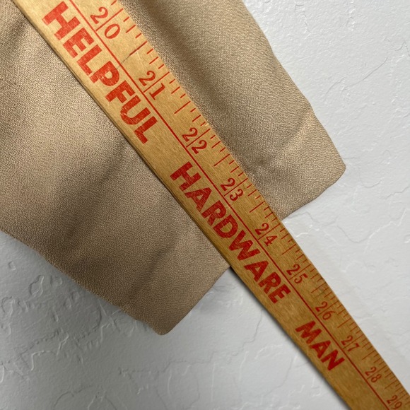 VTG R.J. & Co Women's Tan Dress Suit Set Leopard Trim Size 10P USA *FLAWS* - Picture 8 of 16